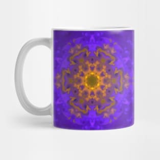 Psychedelic Hippie Flower Pink Purple and Yellow Mug